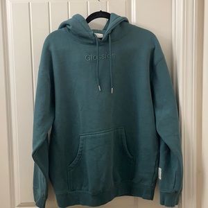 Teal Glossier Hoodie - Size Medium